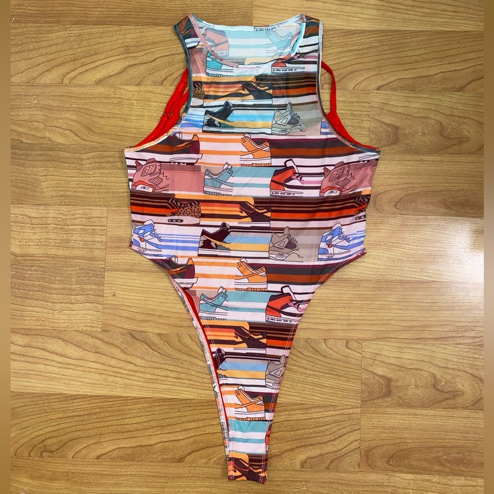 Sneaker Print Mesh Bodysuit - Picture 3 of 7